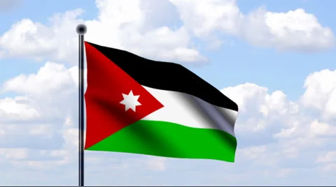 Animated Flag of Jordan Stock-Footage 25510473