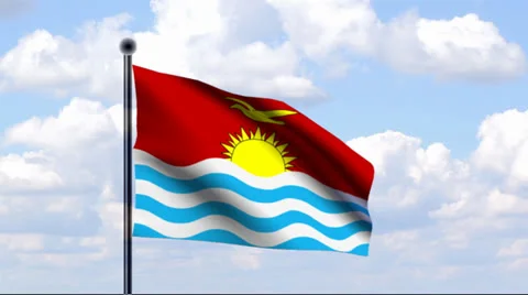 Animated Flag of Kiribati Stock Footage 25510912