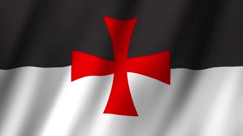 Animated Flag of Knights Templar 4k video Stock Footage 293360678