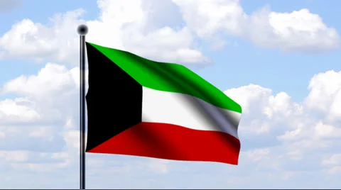 Animated Flag of Kuwait Stock-Footage 25511630