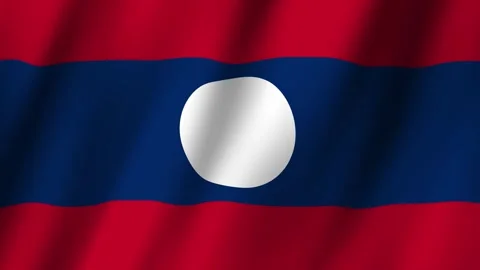 Animated Flag Laos 4k video Video stock 291189055
