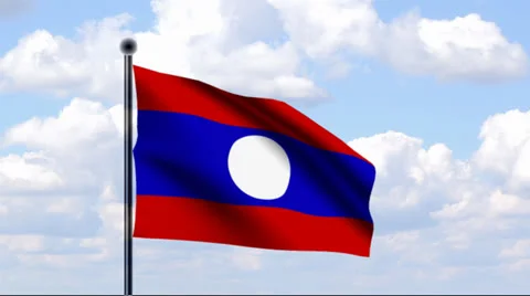 Animated Flag of Laos Vidéo 25529747