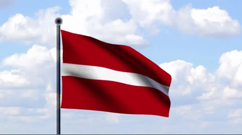 Animated Flag of Latvia Vidéo 25529632