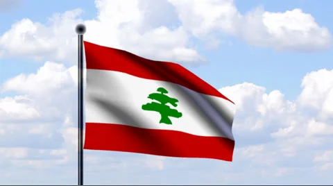 Animated Flag of Lebanon Vidéo 25529704