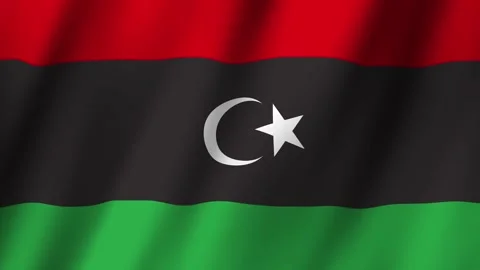 Animated Flag Libya 4k video Stock Footage 291189056