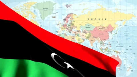 Animated Flag of Libya With a Pin on a W... | Stock Video | Pond5