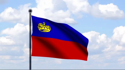 Animated Flag of Liechtenstein Vidéo 25530934