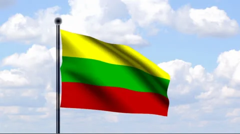 Animated Flag of Lithuania Stock Footage 25531061