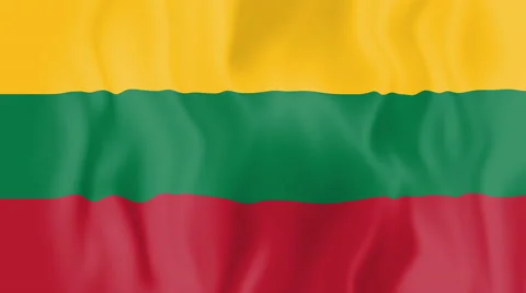 Animated flag of Lithuania Stock Footage 58783893