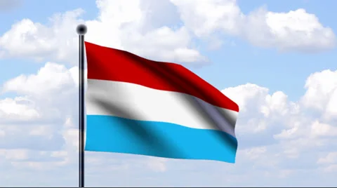 Animated Flag of Luxembourg Stock Footage 25532357