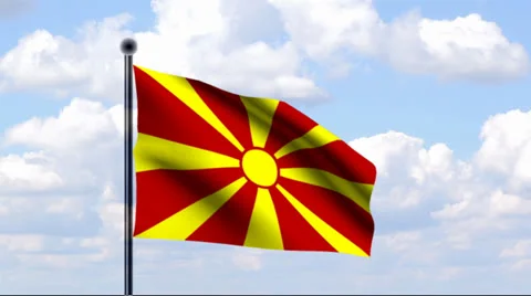 Animated Flag of Macedonia Stock-Footage 25535813