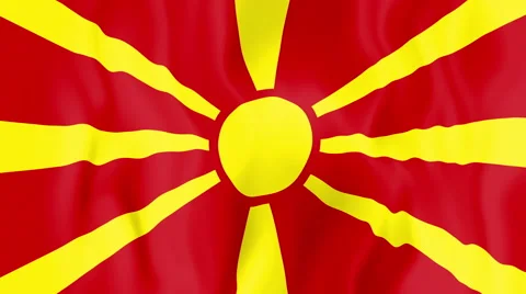 Animated flag of Macedonia Stock Footage 58784082