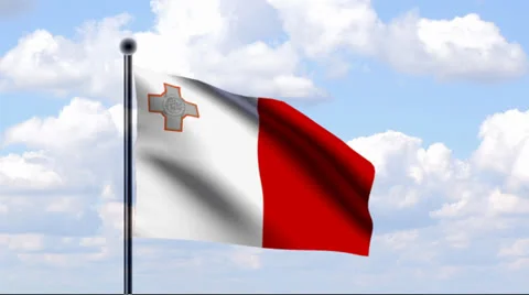 Animated Flag of Malta Stock Footage 25534158