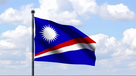 Animated Flag of Marshall Islands Vidéo 25535253