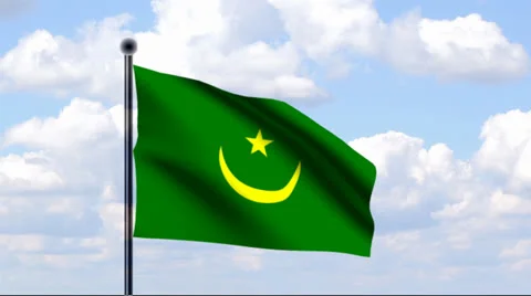Animated Flag of Mauritania Stock Footage 25535346