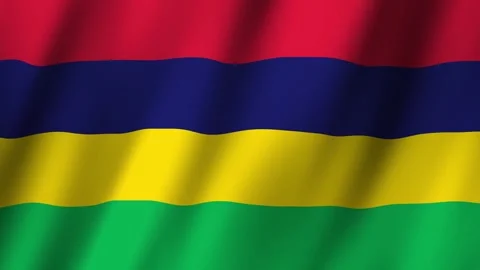 Animated Flag Mauritius 4k video Stock Footage 291337266