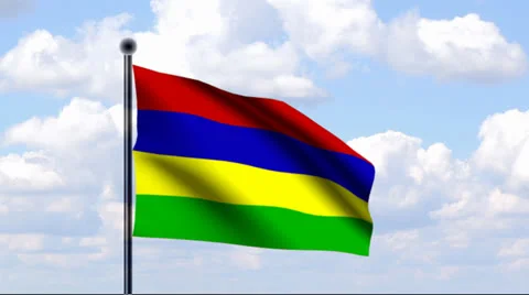 Animated Flag of Mauritius Stock-Footage 25535680