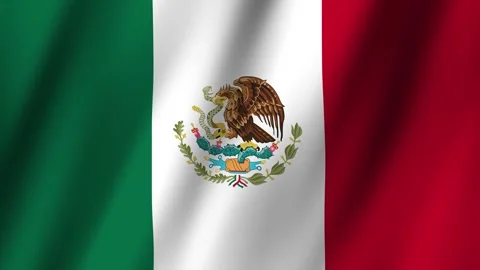 Animated Flag Mexico 4k video Видео 291337307