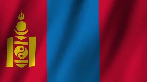 Animated Flag Mongolia 4k video Stock-Footage 291600509