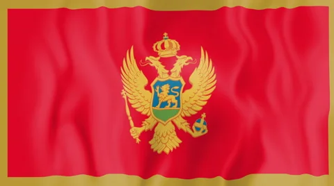 Animated flag of Montenegro Stock Footage 58785465