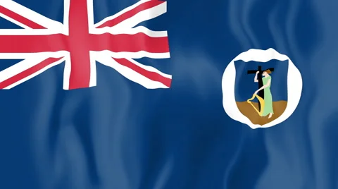 Animated flag of Montserrat Stock Footage 58785564
