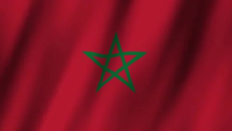 Animated Flag Morocco 4k video Video stock 291434486