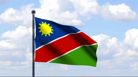 Animated Flag of Namibia Stock Footage 25593784