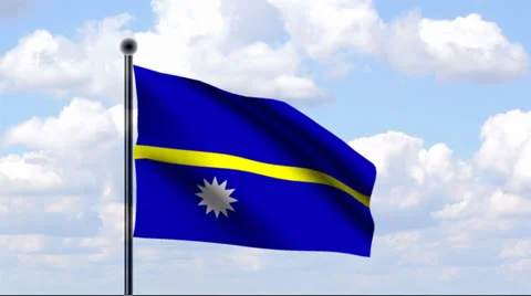 Animated Flag of Nauru Stock Footage 25593744