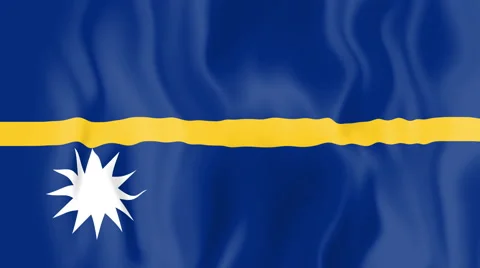 Animated flag of Nauru Stock Footage 58787132