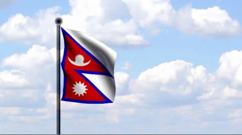 Animated Flag of Nepal Stock-Footage 25593761