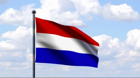 Animated Flag of Netherlands Stock Footage 25606889
