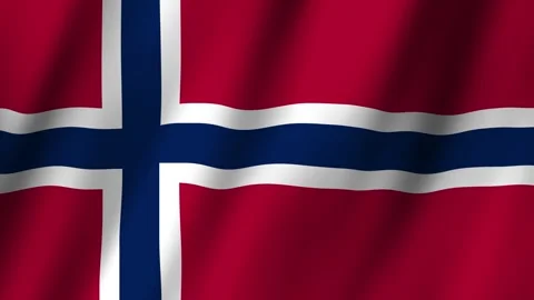 Animated Flag Norway 4k video Video stock 291600543