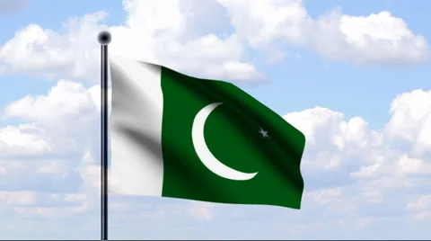 Animated Flag of Pakistan Stock Footage 25607959