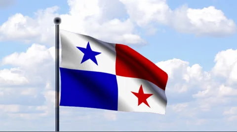 Animated Flag of Panama Stock Footage 25610344