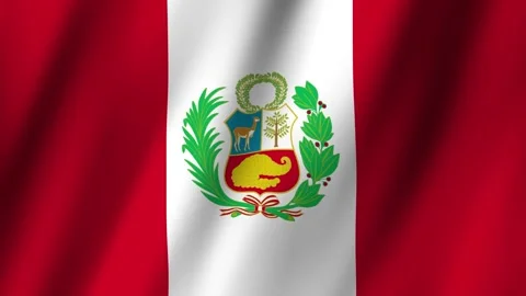 Animated Flag Peru 4k video Stock Footage 292136597