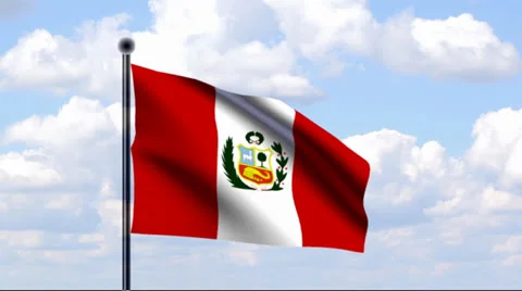 Animated Flag of Peru Stock Footage 25610523