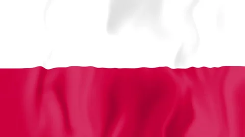 Animated flag of Poland Stock Footage 58789092