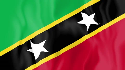 Animated flag of Saint Kitts and Nevis Stock Footage 58791382