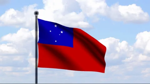 Animated Flag of Samoa Vidéo 25628066