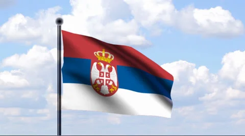 Animated Flag of Serbia Stock Footage 25648744