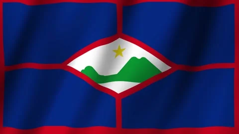 Animated Flag of Sint Eustatius 4k video Video stock 293241269