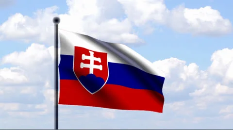 Animated Flag of Slovakia Stock Footage 25652390