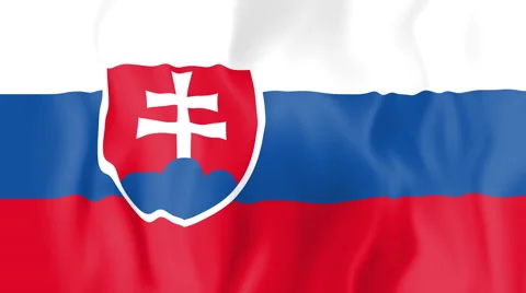 Animated flag of Slovakia Stock Footage 58793201