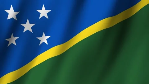 Animated Flag Solomon Islands 4k video Stock-Footage 292005304