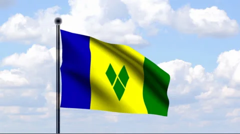 Animated Flag of St. Vincent and the Grenadines Vidéo 25695797