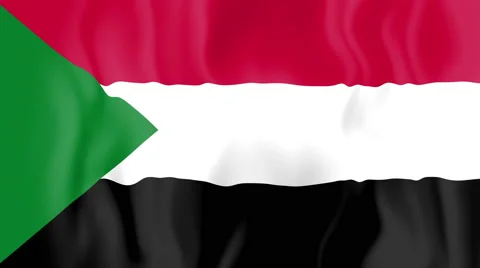 Animated flag of Sudan Stock Footage 58796493