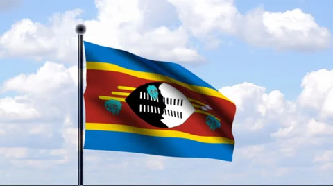 Animated Flag of Swaziland Stock-Footage 25697539