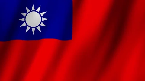 Animated Flag Taiwan 4k video Stock-Footage 291600510