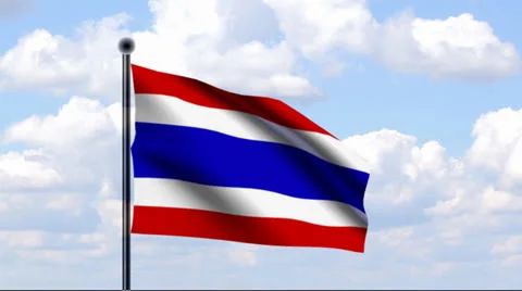 Animated Flag of Thailand Stock Footage 25738342