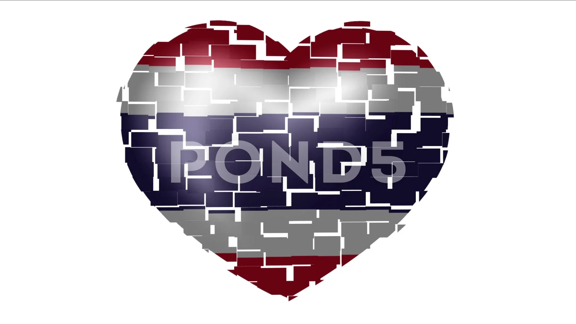 Animated flag of Thailand in heart shape... | Stock Video | Pond5